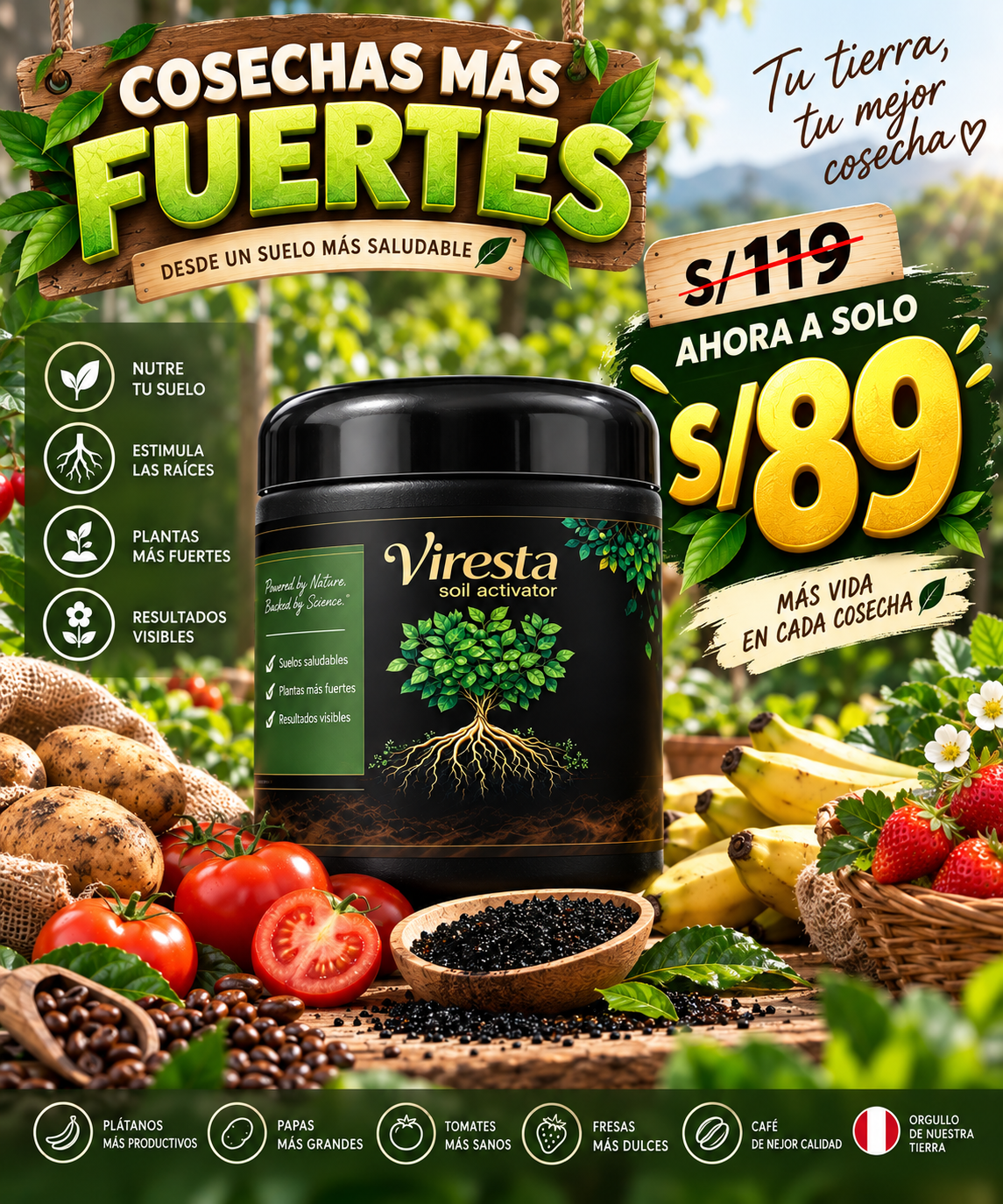 🌱 VIRESTA – FRUTAS ABUNDANTES 🍓🍇🍋